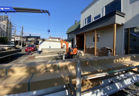 外構工事の様子